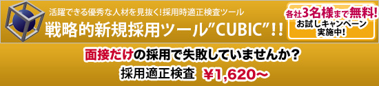 戦略的新規採用ツールCUBIC