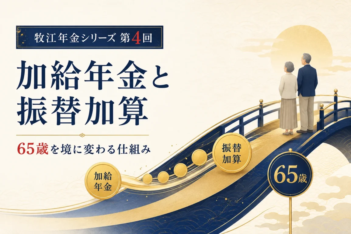 年金シリーズ第4回 加給年金と振替加算を解説するイメージ